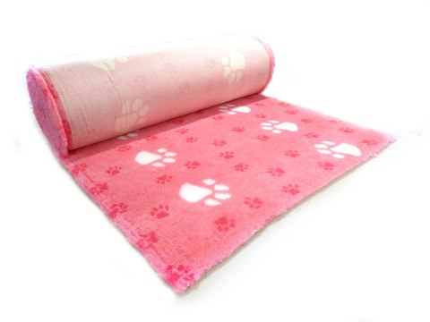 CANIFEL DryBed Posłanie (150x100) Big Paws Biało Różowy