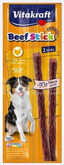 VITAKRAFT BEEF STICK 2szt indyk przysmak d/psa