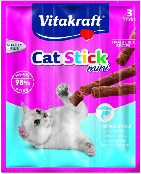 VITAKRAFT CAT STICK MINI łosoś i pstrąg przysmak dla kota 3szt