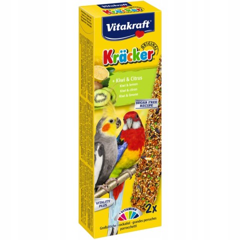 VITAKRAFT KRACKER kolba dla papugi falistej, kiwi i cytrusy 2szt