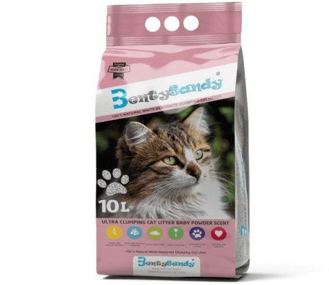 BENTY SANDY BABY POWDER Żwirek bentonitowy biały 10l