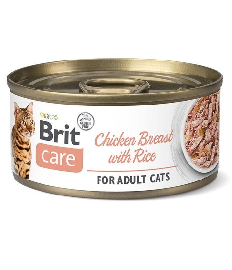 BRIT CARE CAT CHICKEN BREAST & RICE puszka dla kota z piersią kurczaka i ryżem 70g
