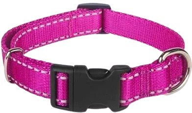 CHABA Obroża regulowana odblask. fuksja obw. 26-45cm