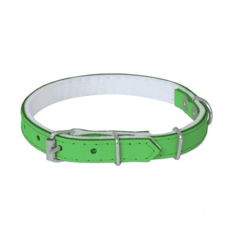 CHABA Obroża skórzana - 12-35cm Zielona