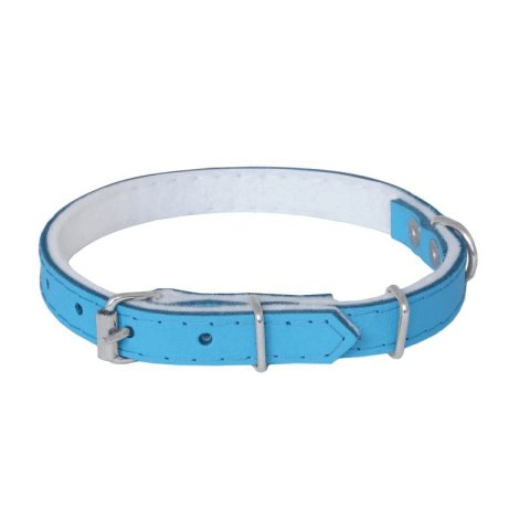 CHABA Obroża skórzana - 16-45cm Błękitna