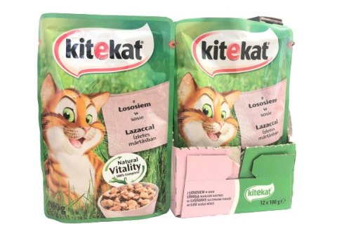 KITEKAT łosoś w sosie 12x100g