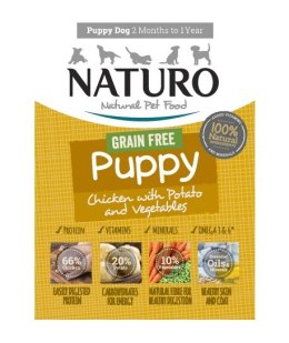 NATURO PUPPY GF - kurczak z ryżem i warzywami 150 g