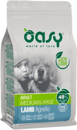 OASY ONE ANIMAL PROTEIN Adult Medium/Large - Jagnięcina 2,5 kg