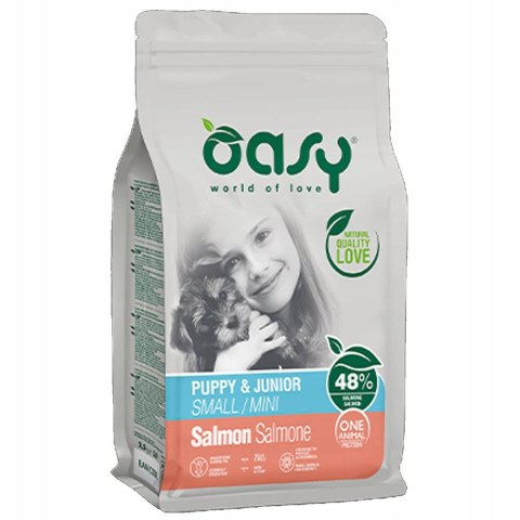 OASY ONE ANIMAL PROTEIN Puppy & Junior - Small/Mini - Łosoś 2,5 kg