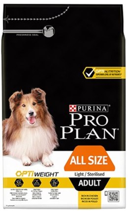 PURINA PRO PLAN ALL SIZE ADULT Light/Sterilised OPTI WEIGHT Kurczak 3kg + GRATIS Dental Pro Bar ALL SIZE ADULT