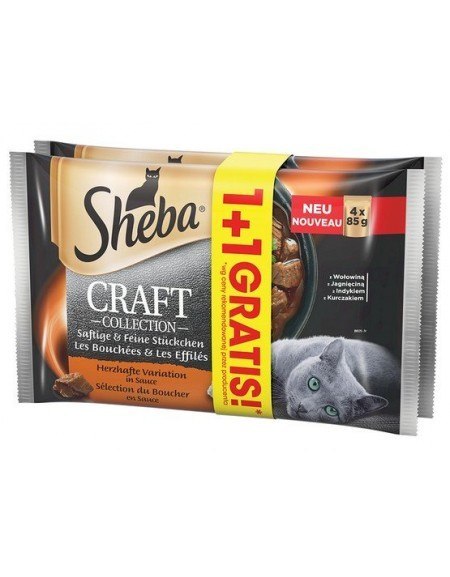 SHEBA Craft Collection Soczyste Smaki BOGOF 4x85g 1+1 gratis [389603]