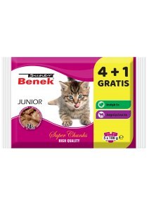SUPER BENEK MIX SMAKÓW Super Premium - Junior 4+1 gratis (5x100g)