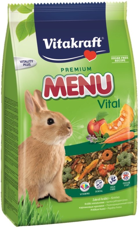 VITAKRAFT MENU VITAL karma d/królika 1kg+kracker