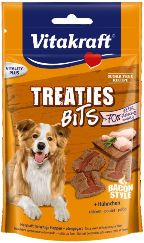 VITAKRAFT TREATIES BITS przysmak z kurczakiem dla psa 120g + 20% gratis