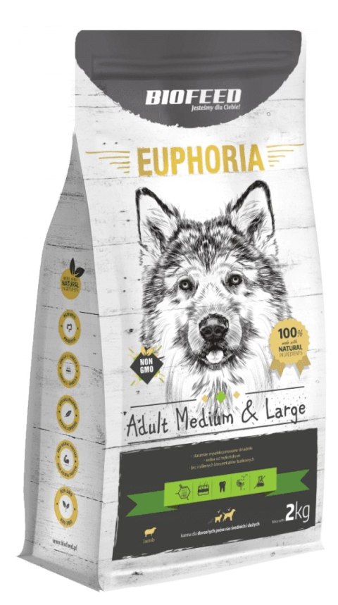 BIOFEED Euphoria Adult Medium & Large Breed - LAMB 2kg-WYCOFANE