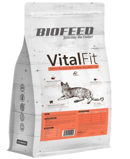 BIOFEED VitalFit - dorosłe koty wszystkich ras z łososiem 2kg-WYCOFANE