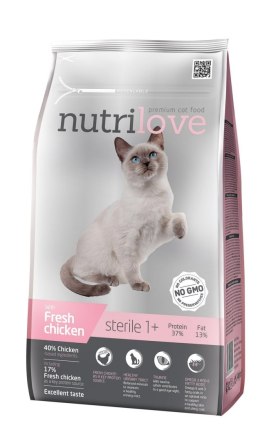 NUTRILOVE Premium dla kota STERILE ze świeżym kurczakiem 1,4kg [12297]