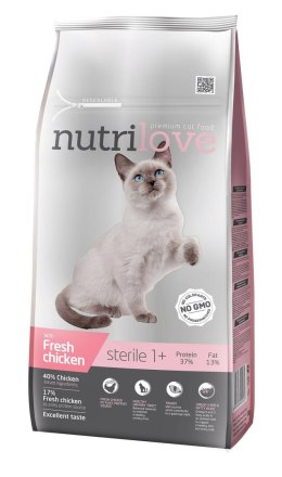 NUTRILOVE Premium dla kota STERILE ze świeżym kurczakiem 7kg [11465]