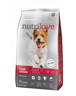 NUTRILOVE Premium dla psa ADULT S ze świeżym kurczakiem 1,6kg [12292]