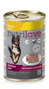 NUTRILOVE Premium pasztet dla psa z kurczaka 400g [11440]