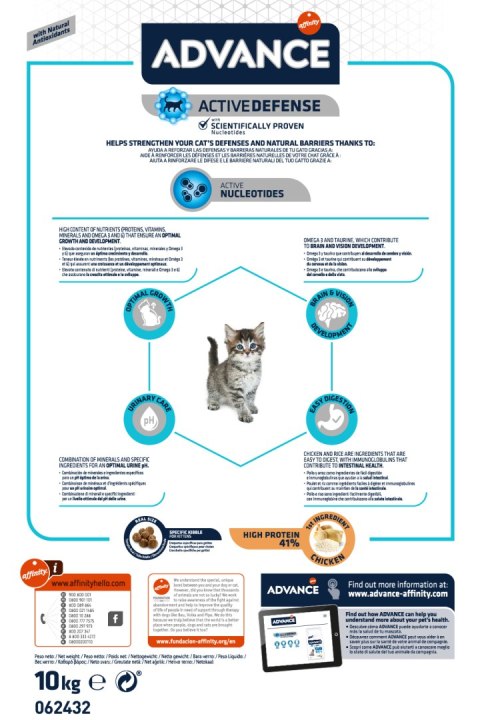 ADVANCE Kitten - sucha karma dla kociąt 10kg [923986]