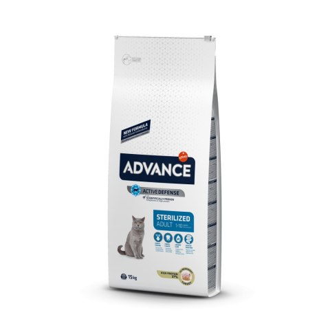 ADVANCE Sterilized Turkey - sucha karma z indykiem dla kotów sterylizowanych 15kg [577510]