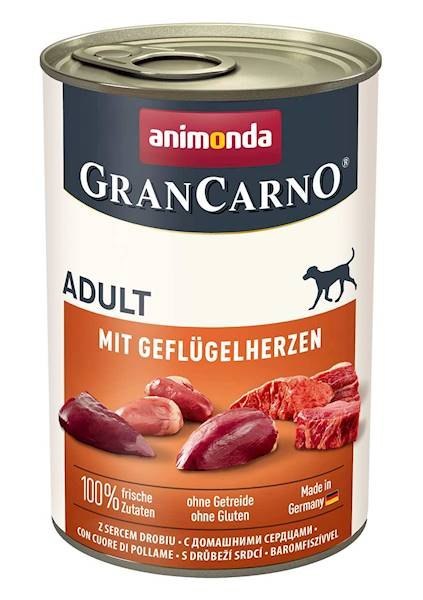 ANIMONDA GranCarno Orginal Adult wieprzowina z sercami drobiu 400g