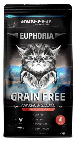 BIOFEED EUPHORIA JUNIOR CAT Grain Free dla kociąt z kurczakiem i łososiem 300g