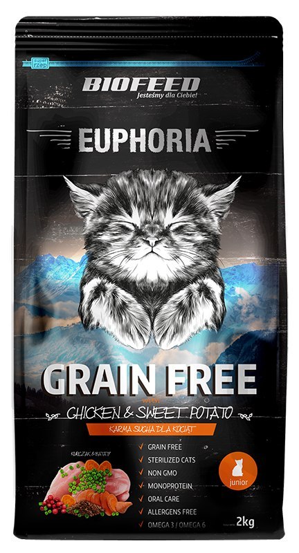 BIOFEED Euphoria JUNIOR CAT Grain Free Chicken & Potato 300g- WYCOFANE