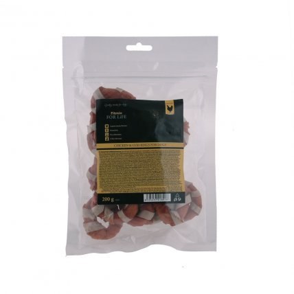 FITMIN FFL dog treat chicken & cod rings 200g