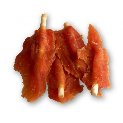 FITMIN FFL dog treat chicken filet on rawhide stick 200g