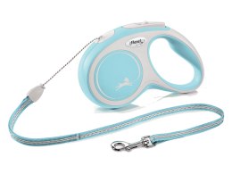 FLEXI NEW COMFORT smycz automatyczna dla psa, linka 5m, rozm. S do 12kg, błękitna