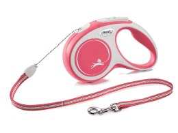 FLEXI NEW COMFORT smycz automatyczna dla psa, linka 5m, rozm. S do 12kg, czerwona