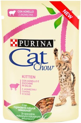 PURINA CAT CHOW KITTEN Jagnięcina i Cukinia w sosie 85g