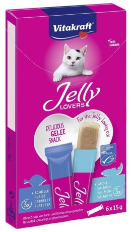VITAKRAFT JELLY LOVERS orzysmak z łososiem i flądrą dla kota 6x15g