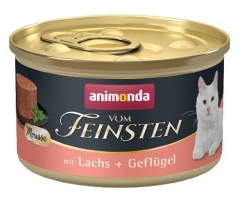 ANIMONDA Vom Feinsten Mus dla kotów puszka z łososiem i drobiem 85g