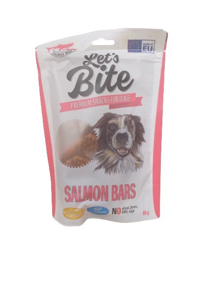 BRIT LET'S BITE MEAT SNACKS SALMON BARS 80g