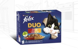 FELIX FANTASTIC DUO Wiejskie smaki saszetki dla kota w galarecie (12x85g)