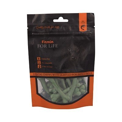 FITMIN FFL dog treat dental chews with seaweed 70g