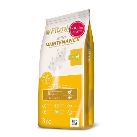 FITMIN dog Mini Maintenance 3kg + 0,5kg gratis