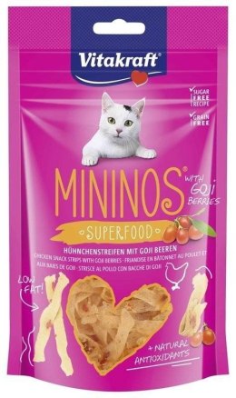 VITAKRAFT MININOS SUPERFODD przysmak z kurczakiem i nasionami goji dla kota 40g