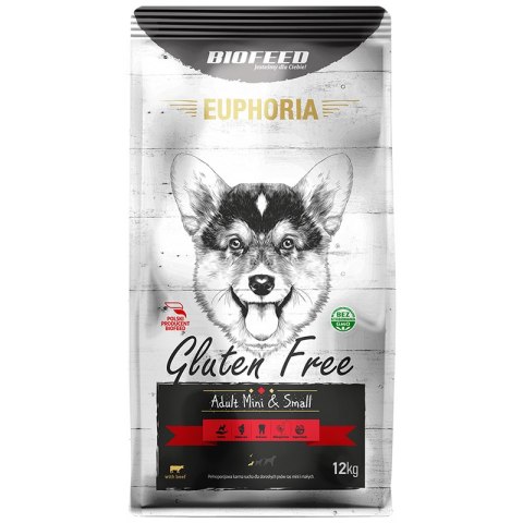BIOFEED EUPHORIA GLUTEN FREE Mini & Small dla psów mini i małych ras z wołowiną 12kg