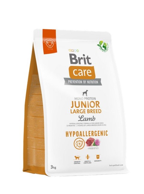 BRIT CARE Hypoallergenic Junior Large Breed Lamb 3kg