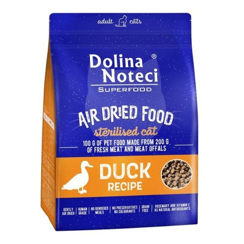 DOLINA NOTECI SUPERFOOD Danie z kaczki karma suszona dla kota po sterylizacji 1kg