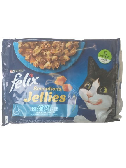 FELIX SENSATIONS JELLIES Rybne smaki saszetki dla kota w galarecie (4x85g)