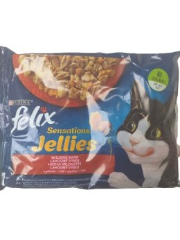 FELIX SENSATIONS JELLIES Wiejskie smaki saszetki dla kota w galarecie (4x85g)