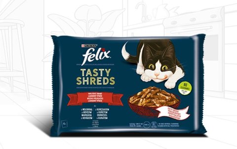 FELIX SENSATIONS SAUCES Wiejskie smaki saszetki dla kota w sosie (4x85g)