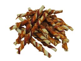 HEALTHY SNACK Twister dwukolorowej skóry wołowej owiniętej kurczakiem 12,5cm 500g [NS-233]