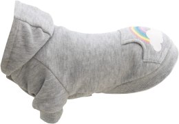TRIXIE Rainbow Falls bluza z kapturem, XXS, 21cm, jasnoszara [TX-680801]