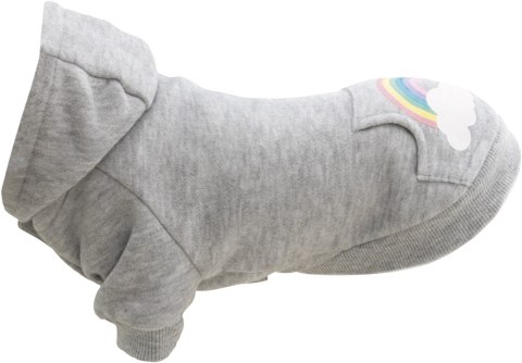 TRIXIE Rainbow Falls bluza z kapturem, S, 33cm, jasnoszara [TX-680805]
